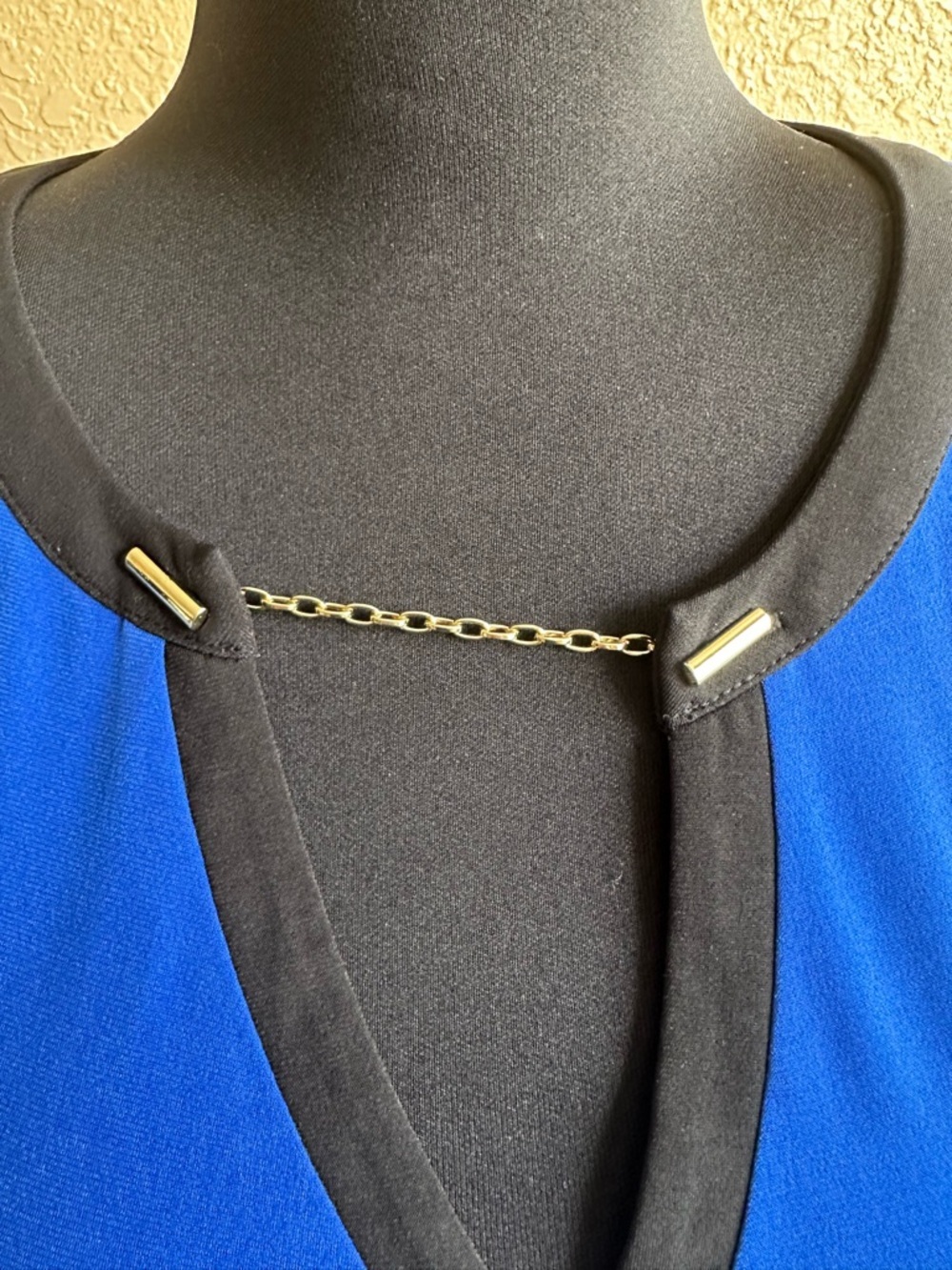 Women's Royal Blue Calvin Klein Blue Wrap Dress | Size M | Stretch - Picture 5 of 15